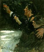 Peter Severin Kroyer hipp, hipp, hurra painting